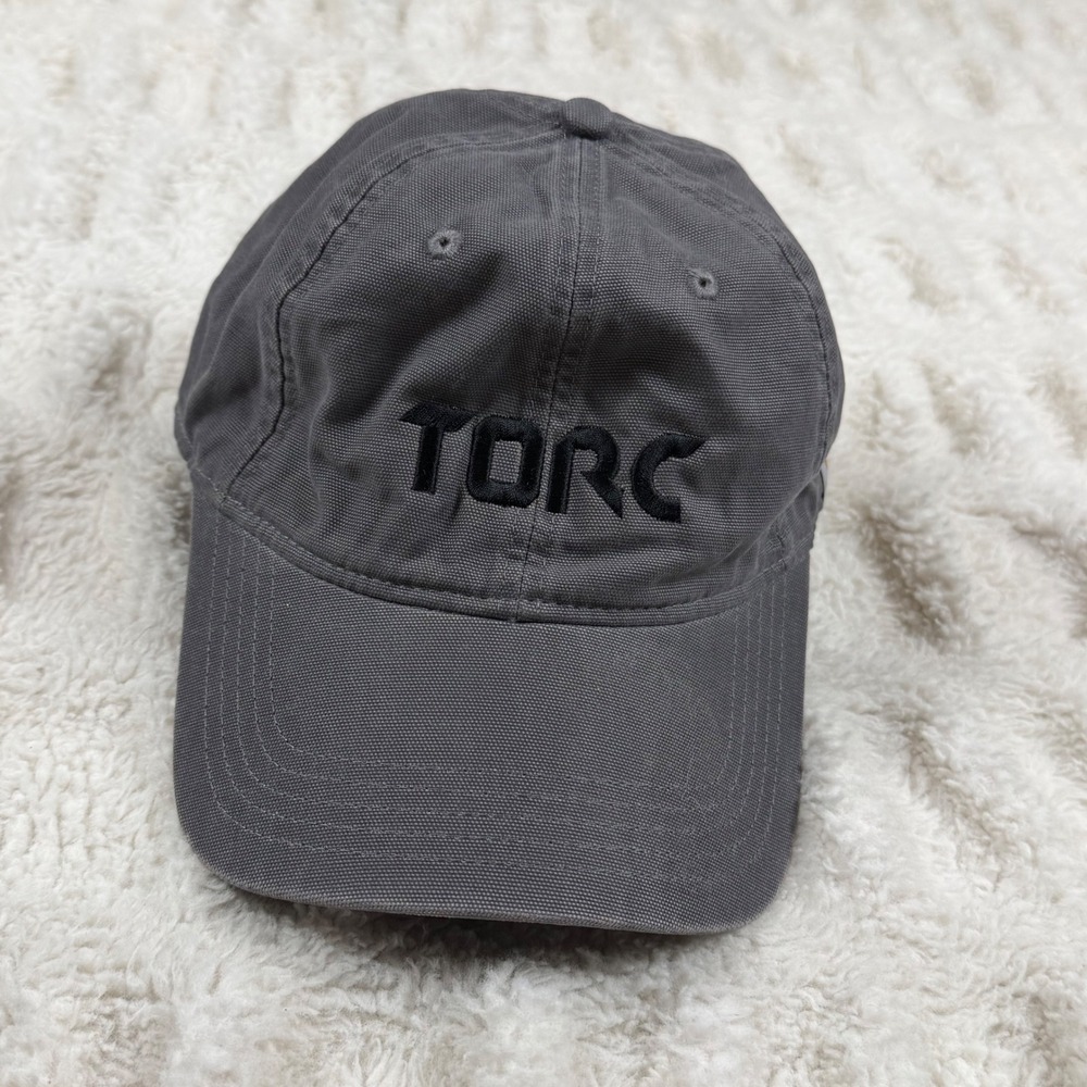 Carhartt Mens Gray Canvas TORC Embroidered Baseball Cap Hat OSFA 100436
